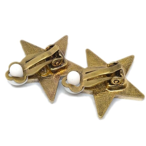 Chanel Star Earrings Clip-On Yellow - Picture 3 of 4